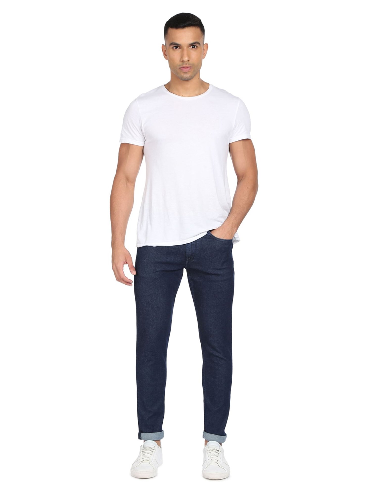 Arrow Sport Dark Blue Cotton Slim Fit Jeans