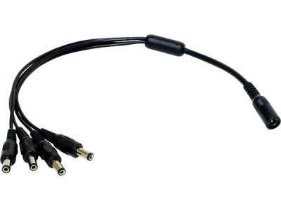 Power Pigtail cable splitter, Connect 4 plugs to 1 adapter