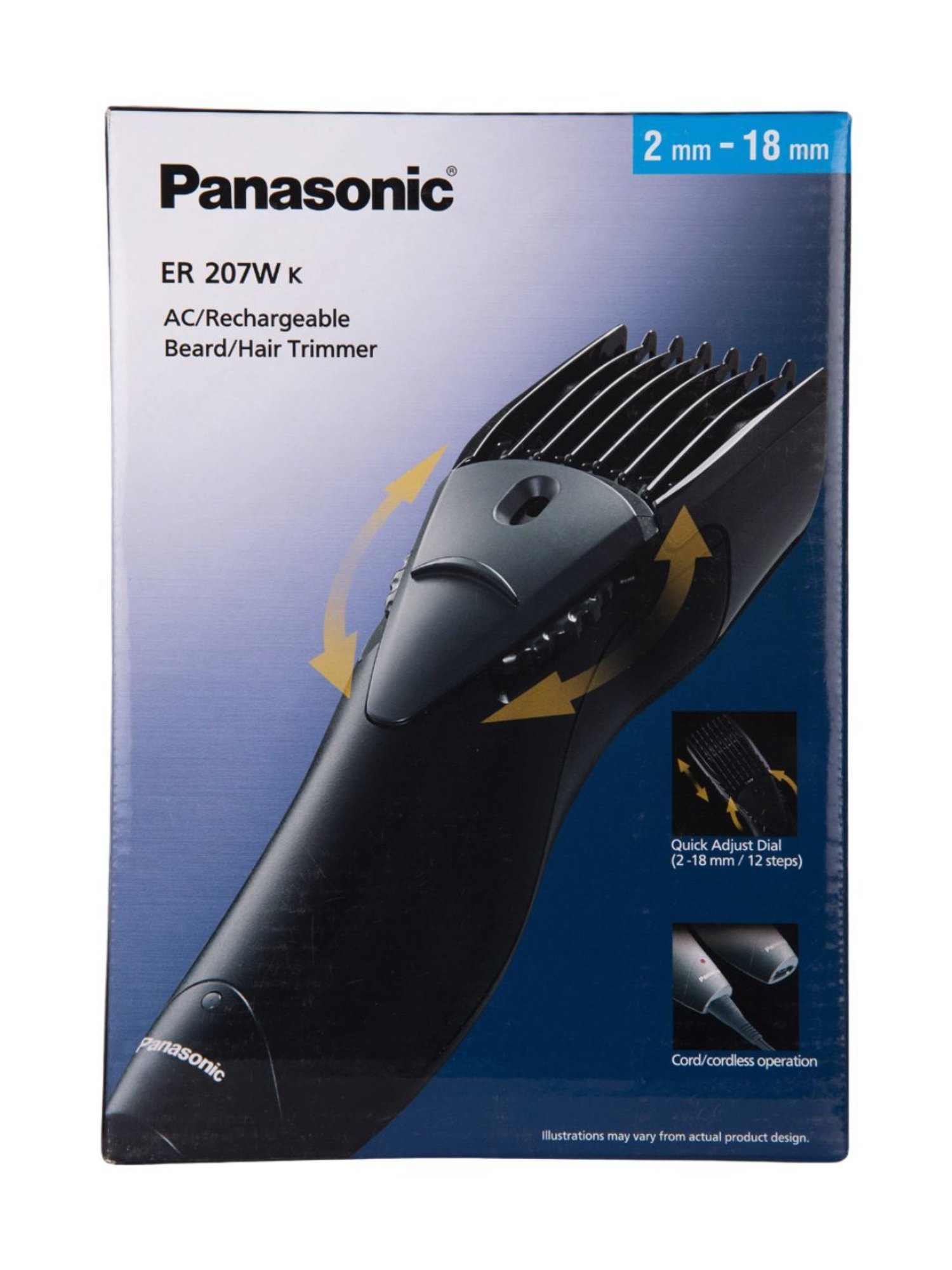 Panasonic ER207WK44B Trimmer for Men (Black)