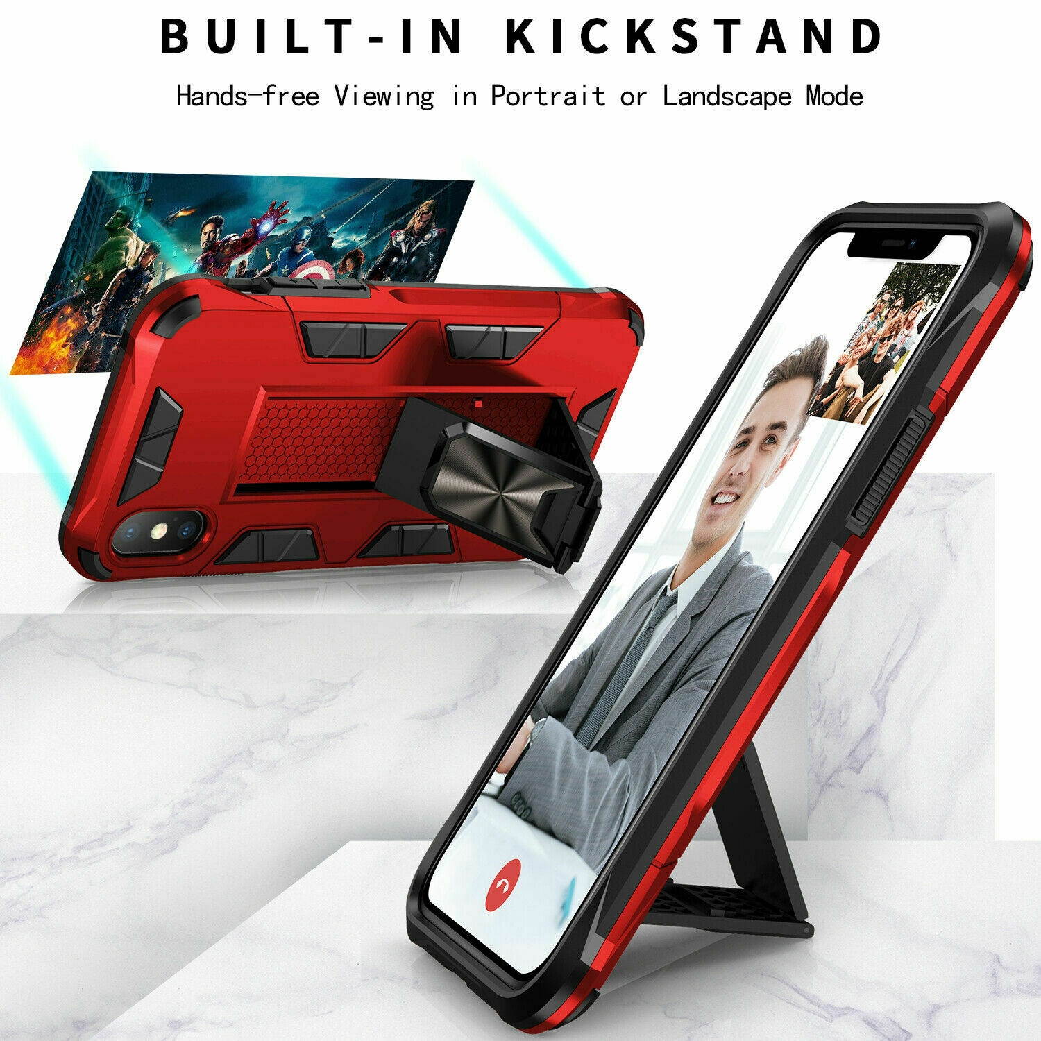 For  iPhone 12/Pro/Max/Mini 5G Rubber Hard Magnetic Kickstand Ring Case