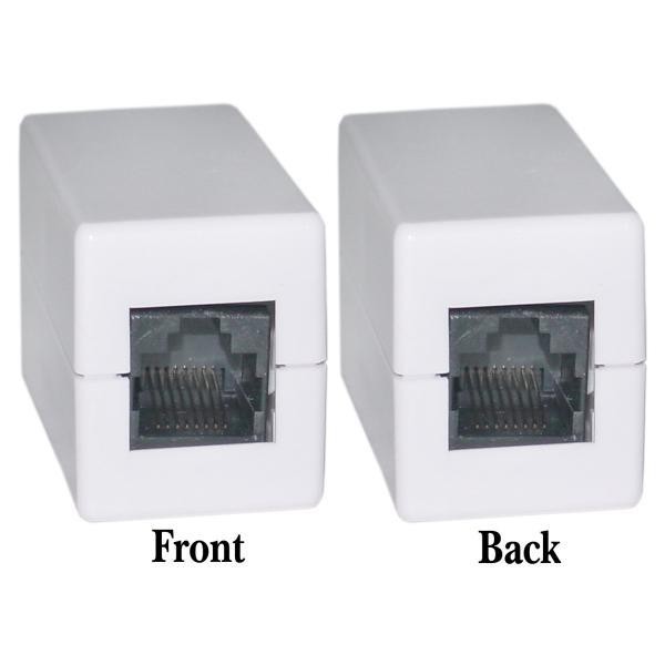 Cable Wholesale Cat 5e Coupler, White, RJ45 Female, Unshielded
