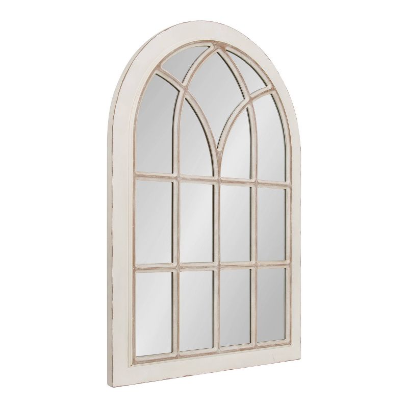 31" x 44" Nikoletta Arch Wall Mirror White - Kate & Laurel All Things Decor