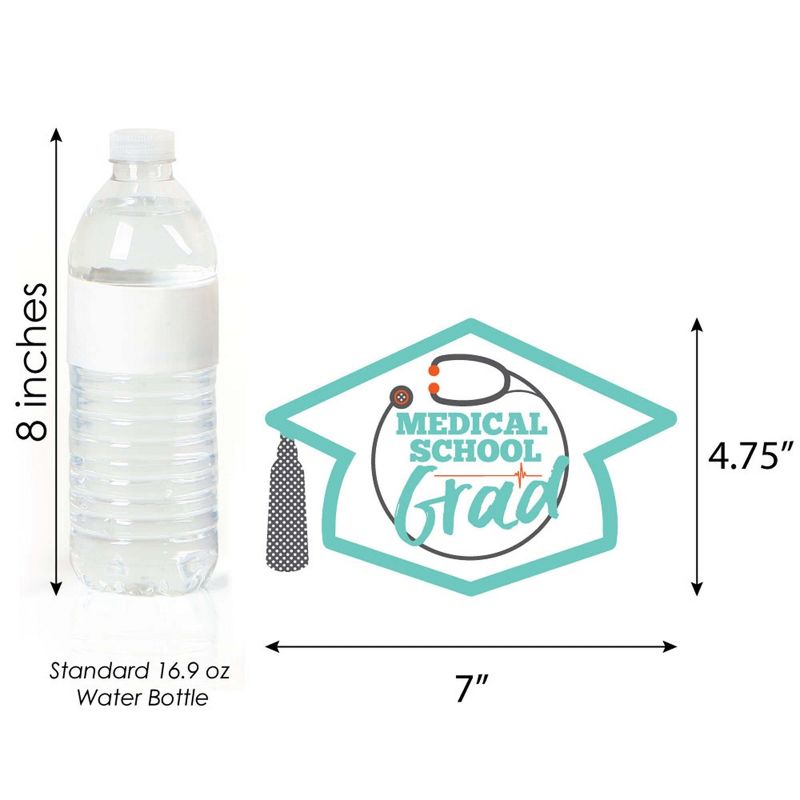 Big Dot of Happiness Medical School Grad - Grad Cap Decorations DIY Doctor Graduation Party Essentials - Set of 20