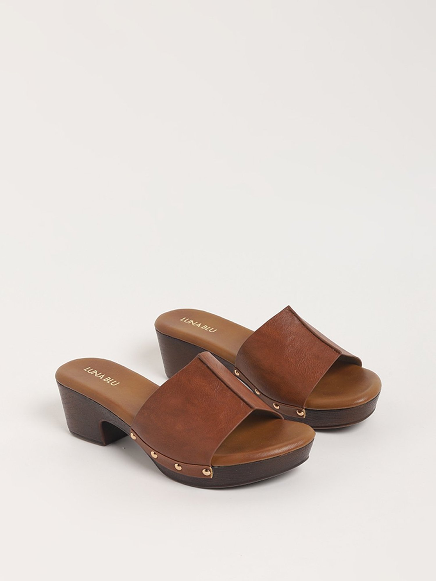 LUNA BLU by Westside Brown Heel Sandals