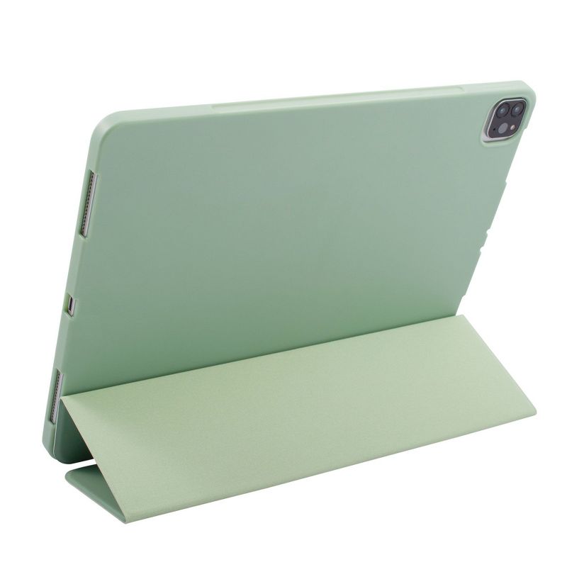 Insten - Soft TPU Tablet Case For iPad Pro 12.9" 2020, Multifold Stand, Magnetic Cover Auto Sleep/Wake, Pencil Charging, Red