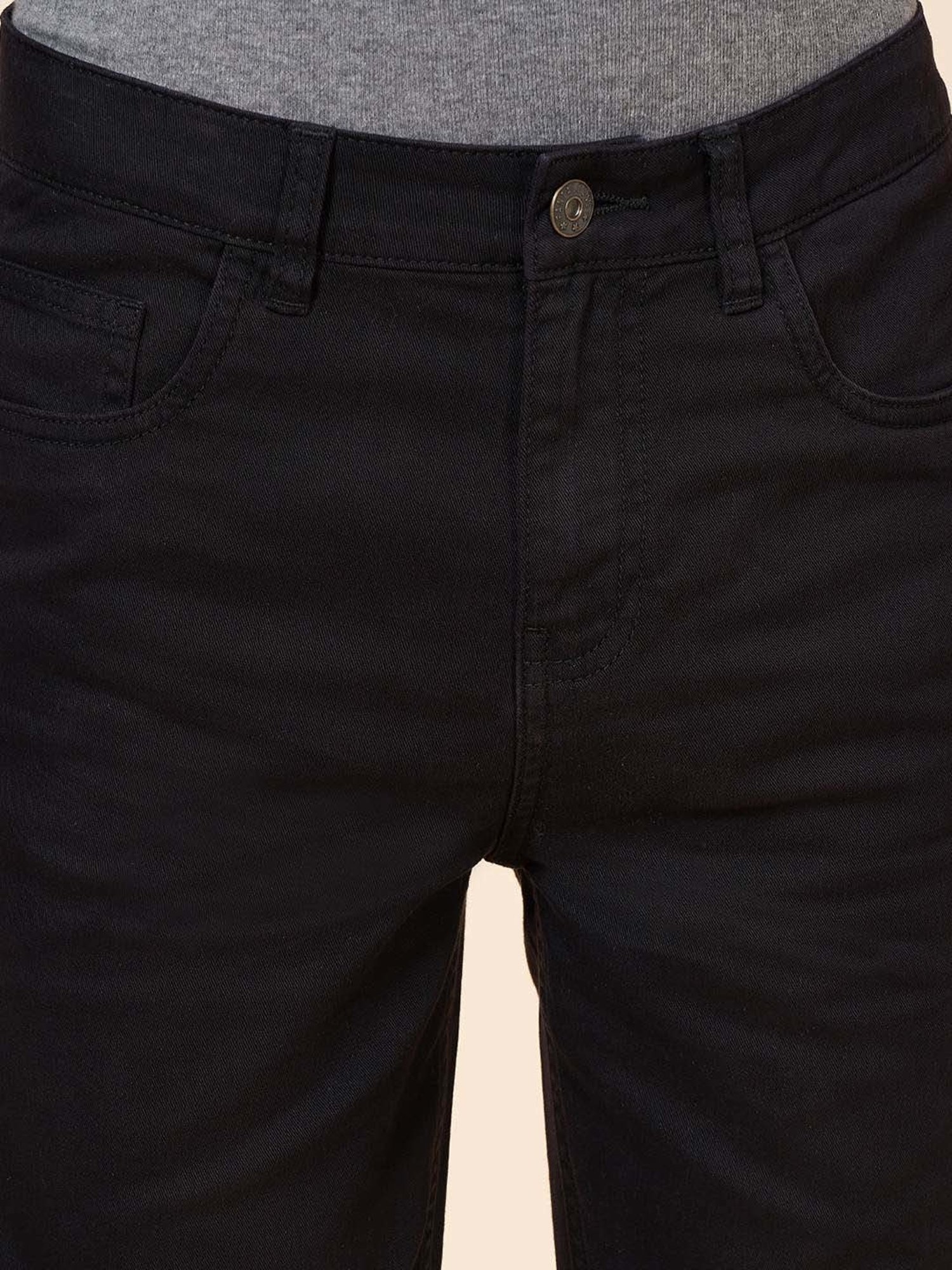 Coolsters by Pantaloons Kids Jet Black Cotton Regular Fit Shorts