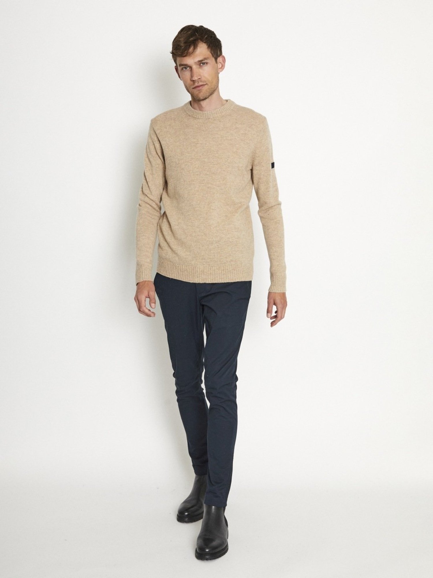 Bruun & Stengade Beige Regular Fit Sweater