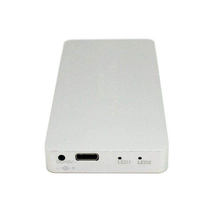 USB-C USB 3.1 Type C to Dual M.2 NGFF PCI-E 2 Lane SSD Enclosure with Raid Raid0