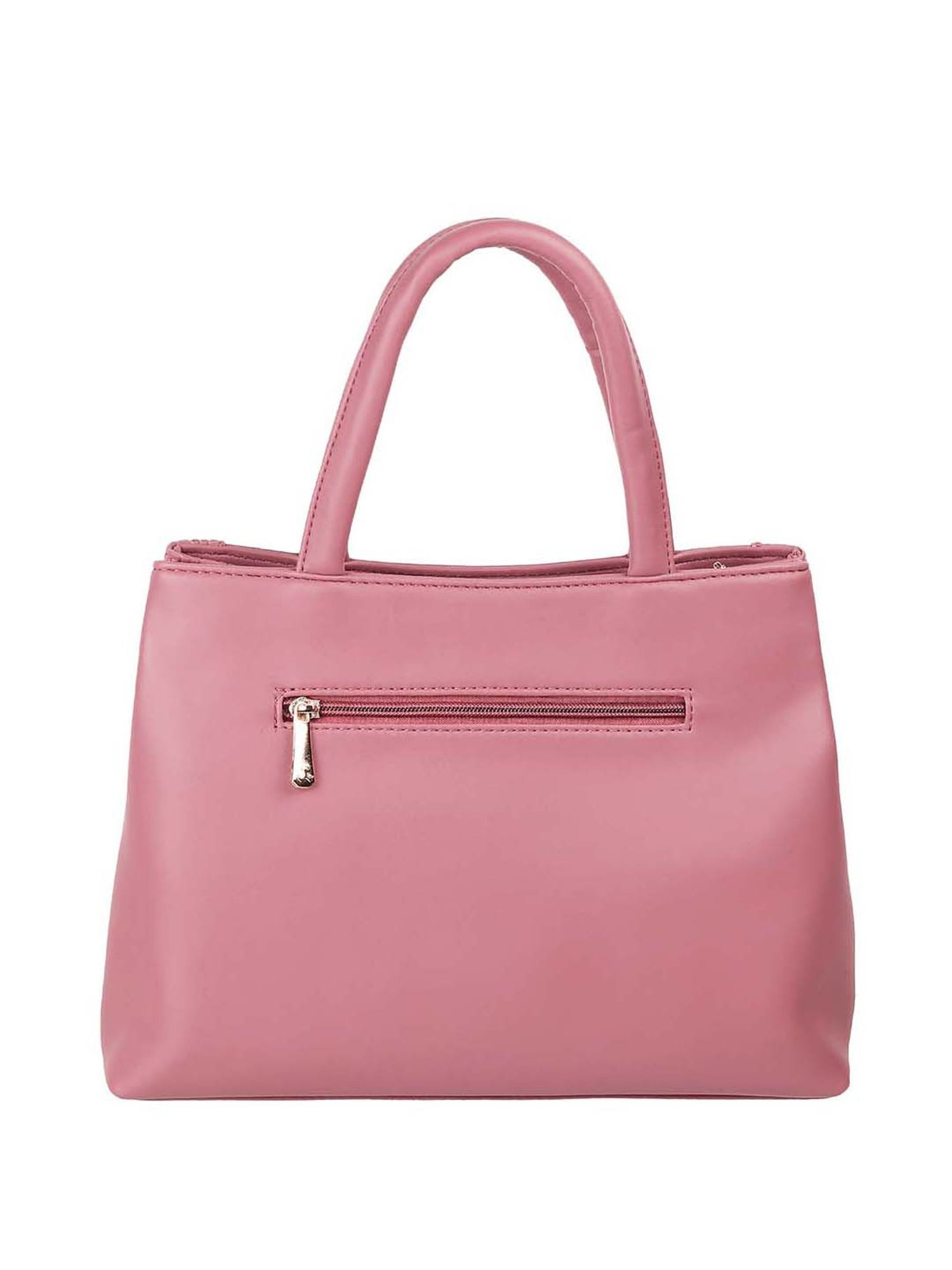 Mochi Pink Textured Medium Handbag