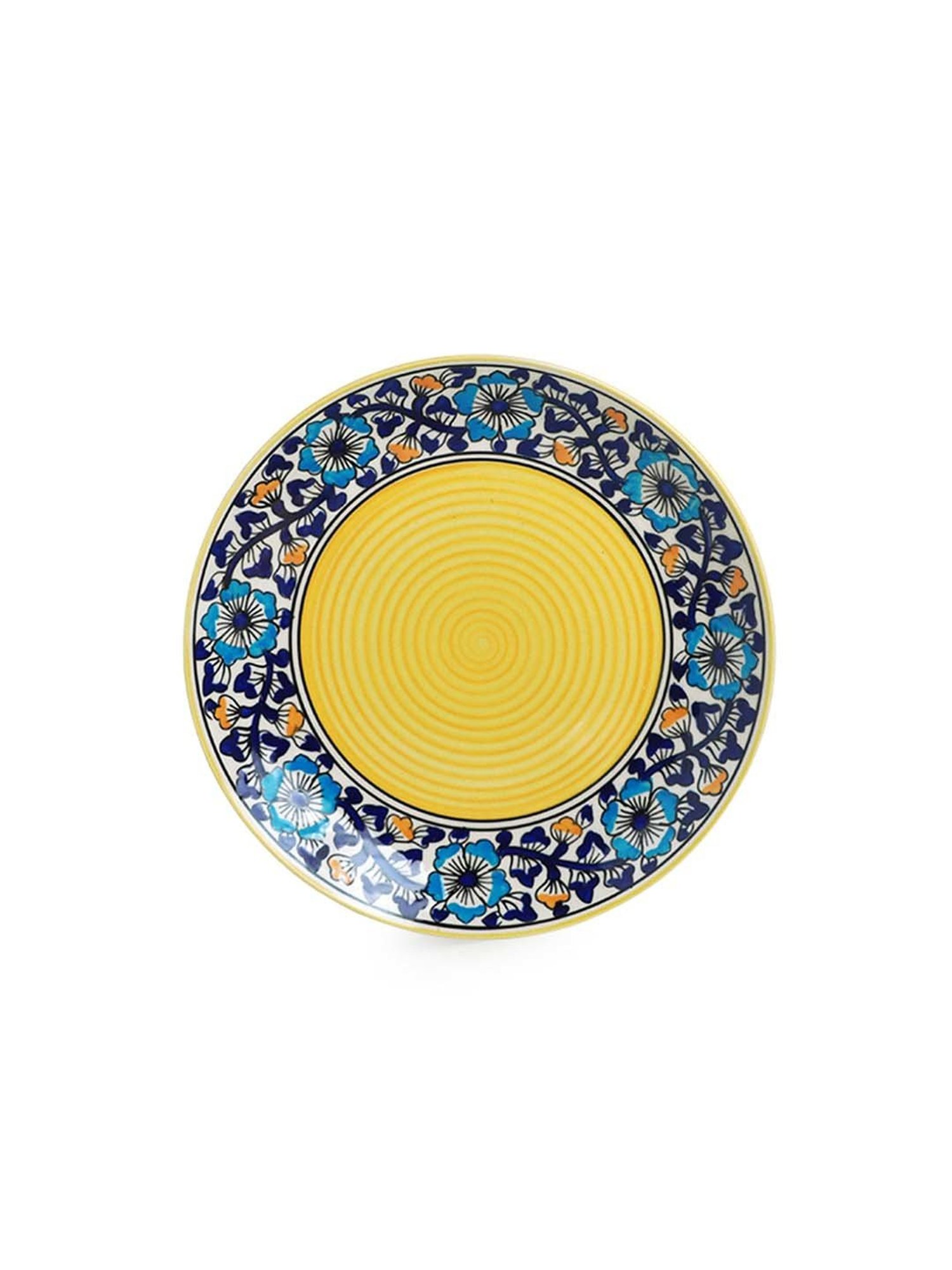 Cello White & Rust Glass Dinner Set