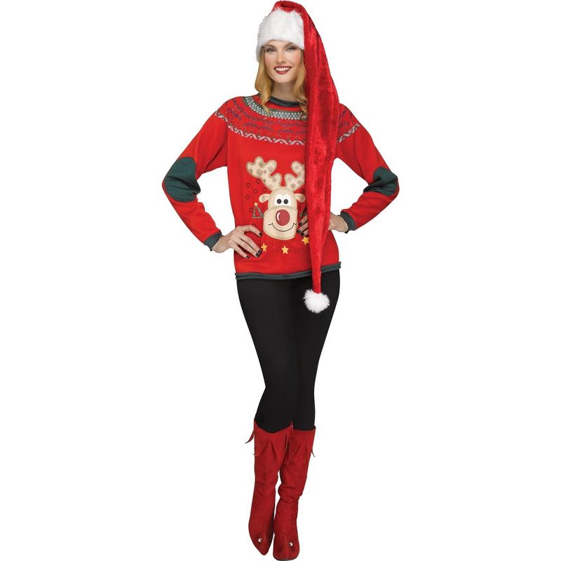 Fun World 48" Super Long Ultra Velvet Mrs. Claus Christmas Hat