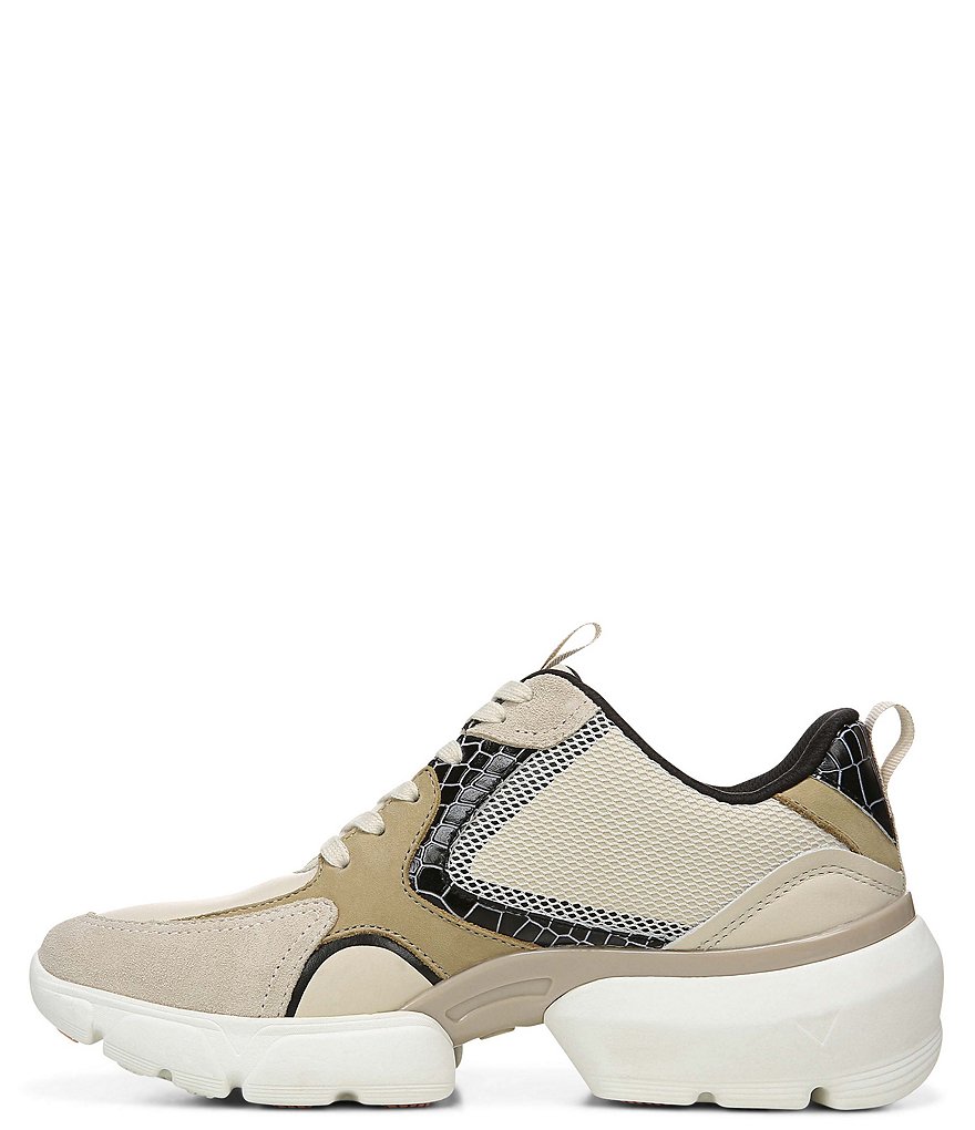 Vionic Aris Crocodile Leather Chunky Lace-Up Sneakers