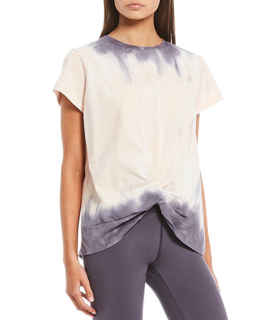Ivory Ella Knot Front Tie-Dye Tee