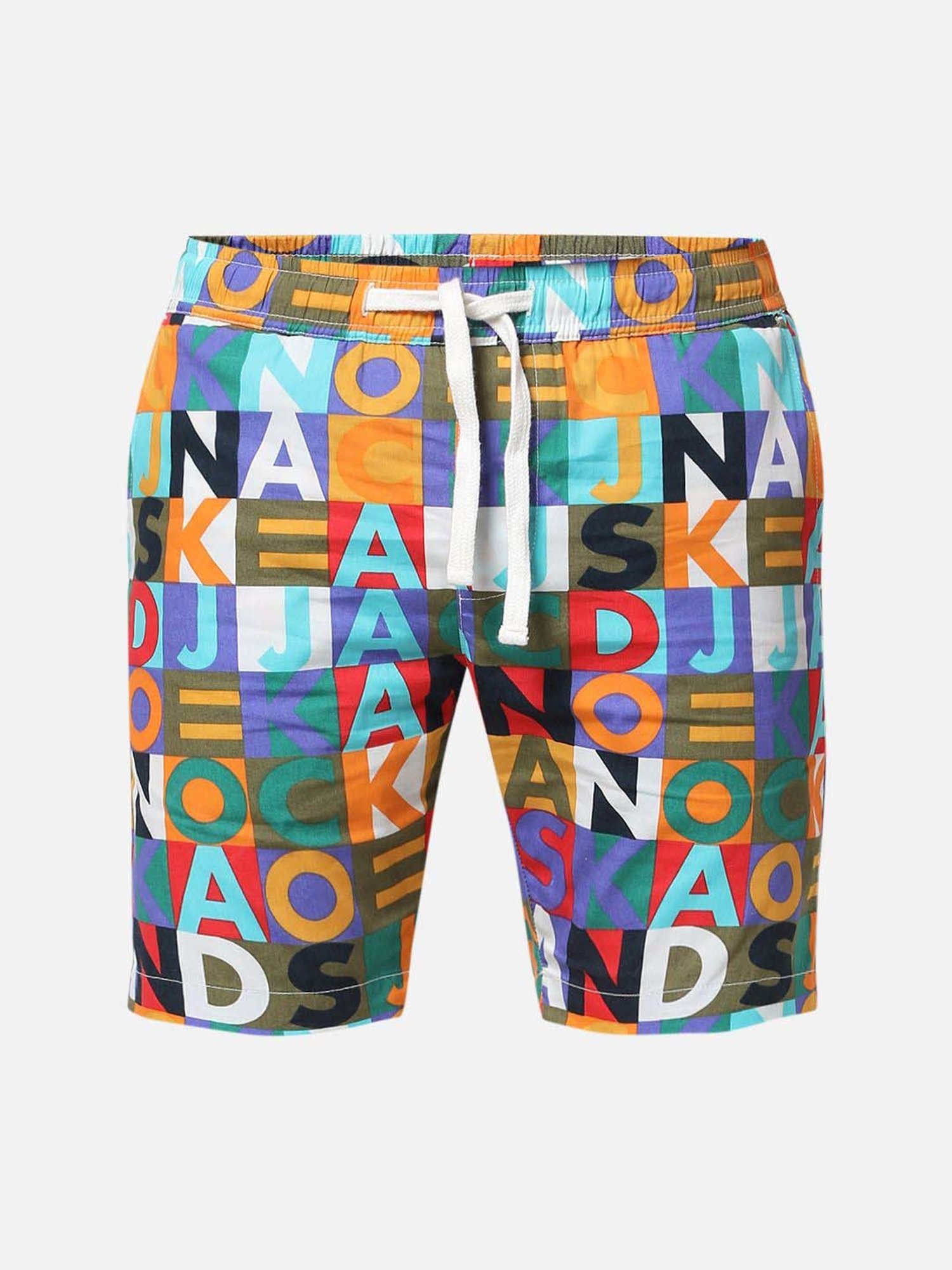 Jack & Jones Junior Multicolor Cotton Printed Shorts