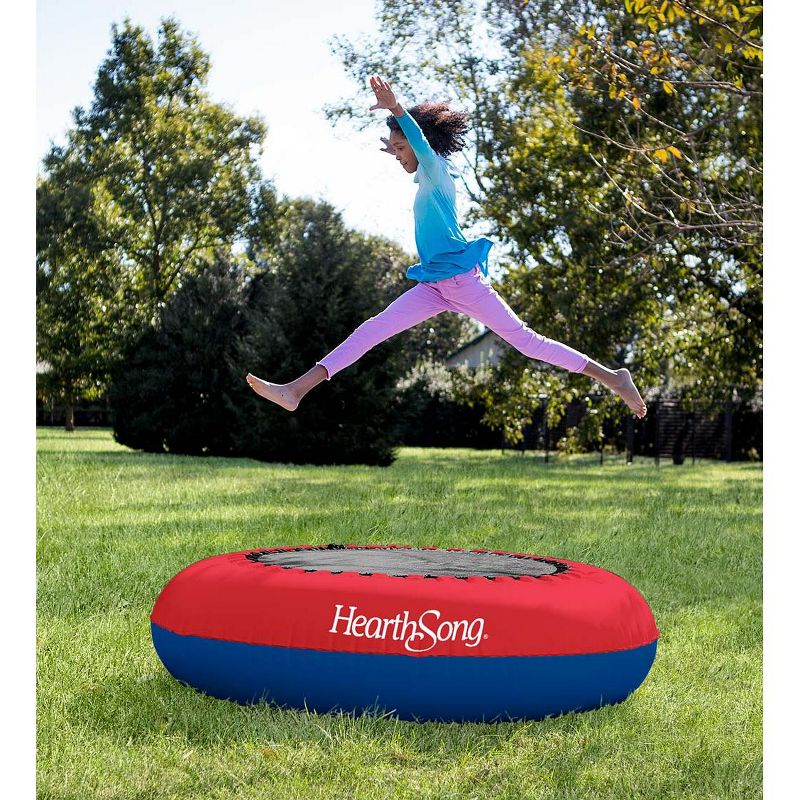 HearthSong Jump2It Outdoor Inflatable Kids Trampoline with Water Compartments for Stability