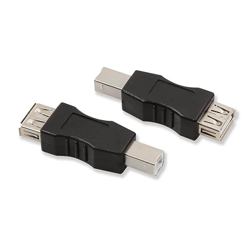 2 Pack USB 2.0 A Female to USB B Print Male Adapter Converter