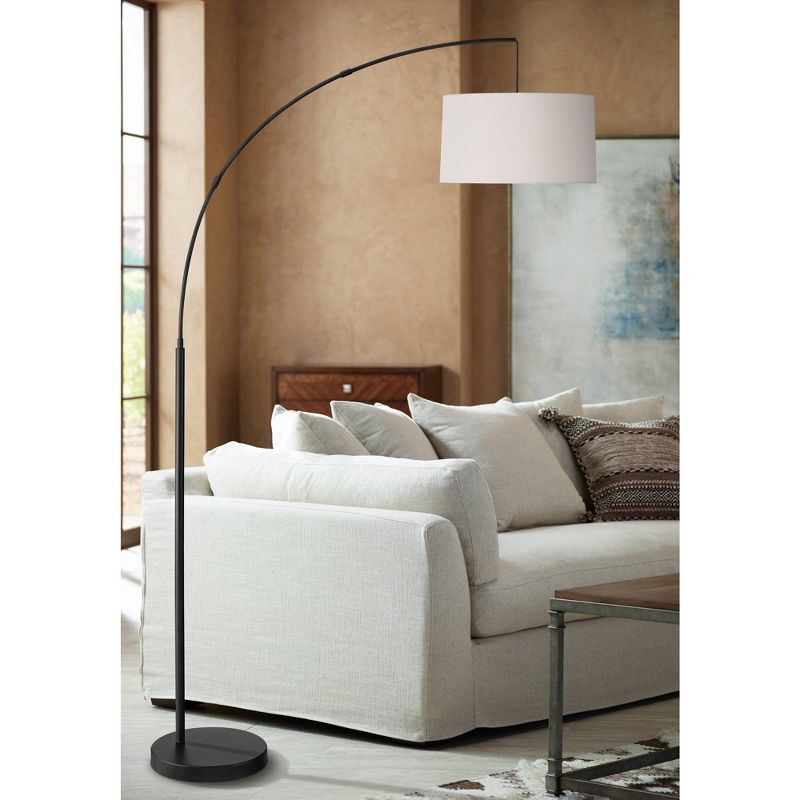 360 Lighting Cora Black Arc Floor Lamp