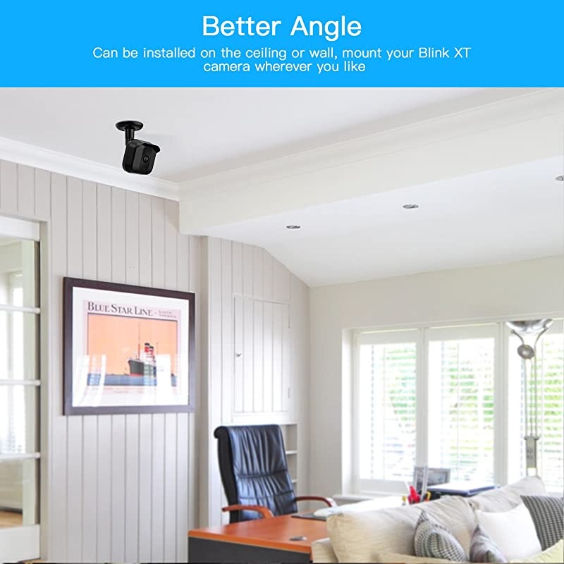 XT/ XT2 Camera Wall Mount Bracket,Weather Proof 360 Degree Protective Adjustable Indoor Outdoor Mount and Cover for XT/ XT2 Home Security Camera System(Black(1 Pack))