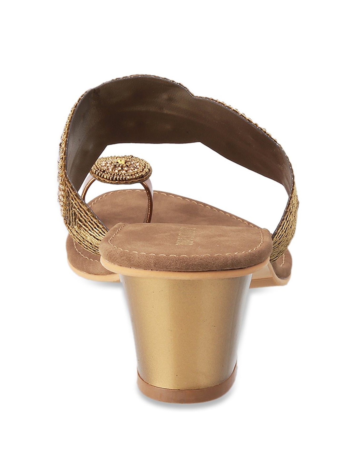 Walkway Women's Antique Gold Toe Ring Sandals