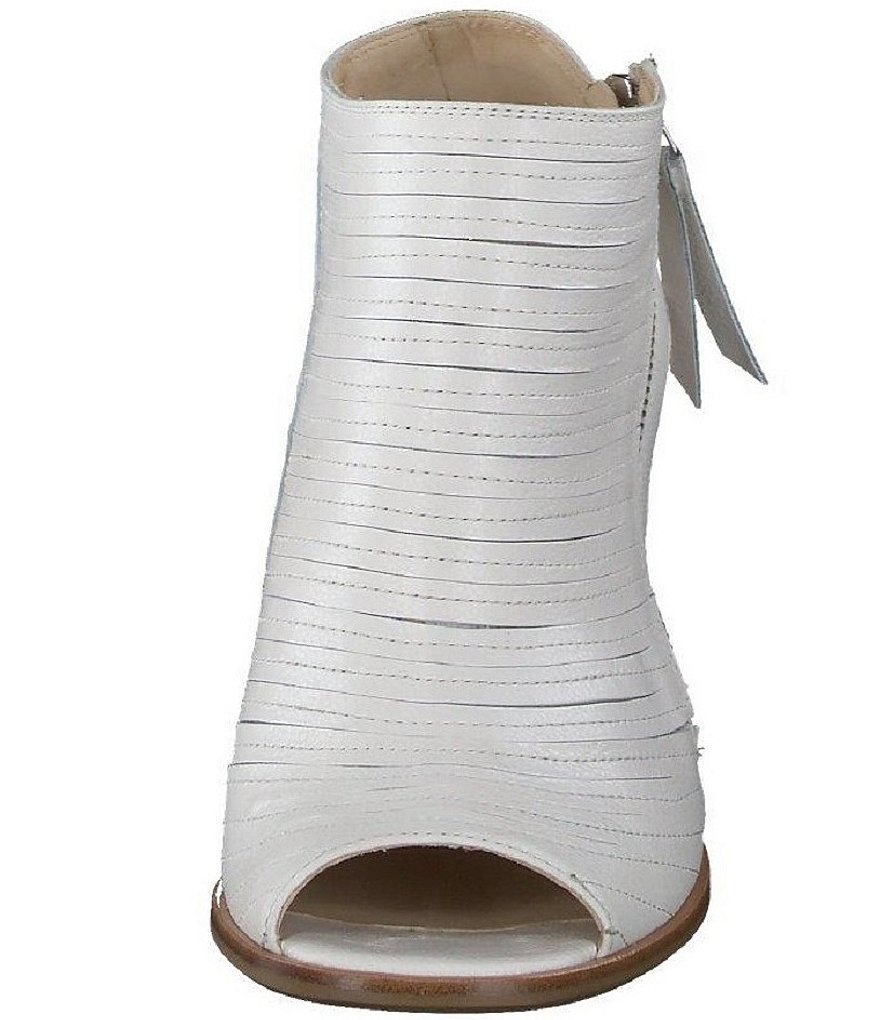 Paul Green Cayanne Leather Peep Toe Open Back Shooties