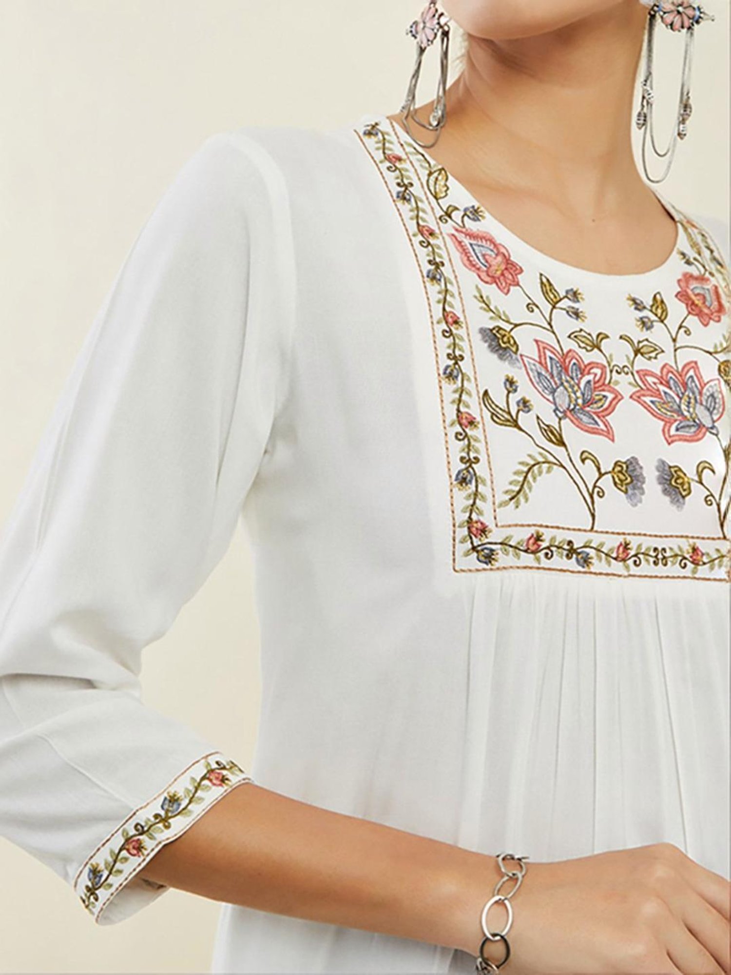 Soch Off-White Embroidered Tunic