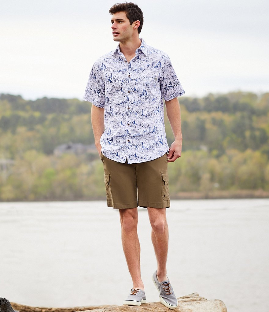 Solaris Short-Sleeve Map Printed Sportshirt