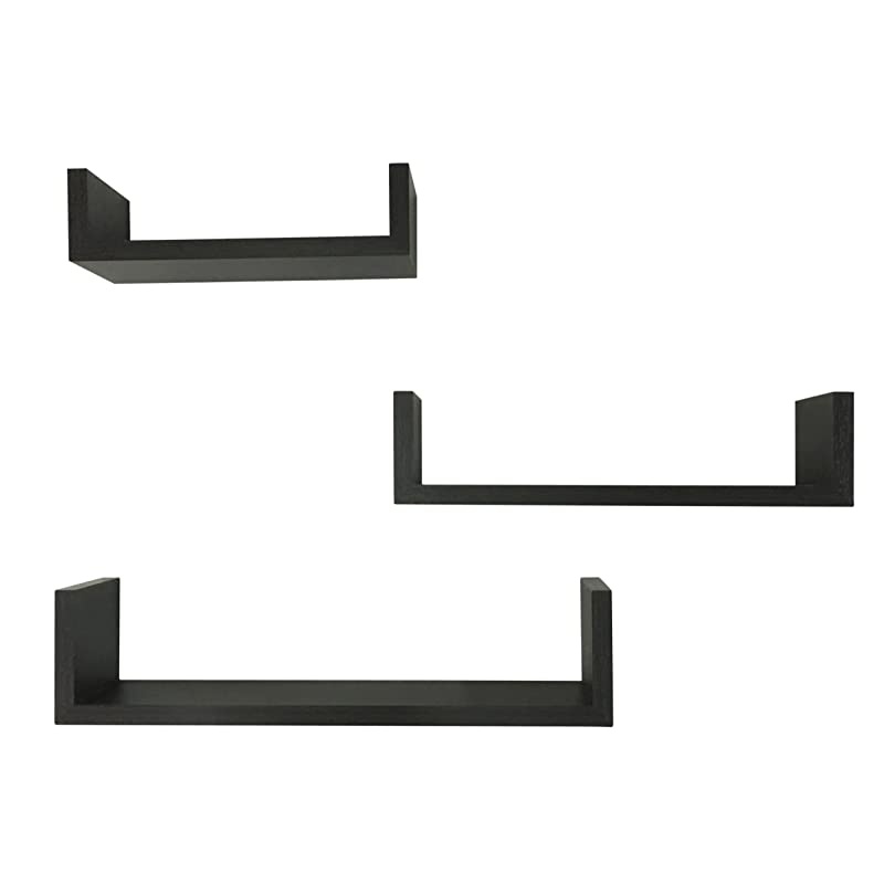 Floating U Shelves WHC1004CDES 17x4x4 Espresso Finish