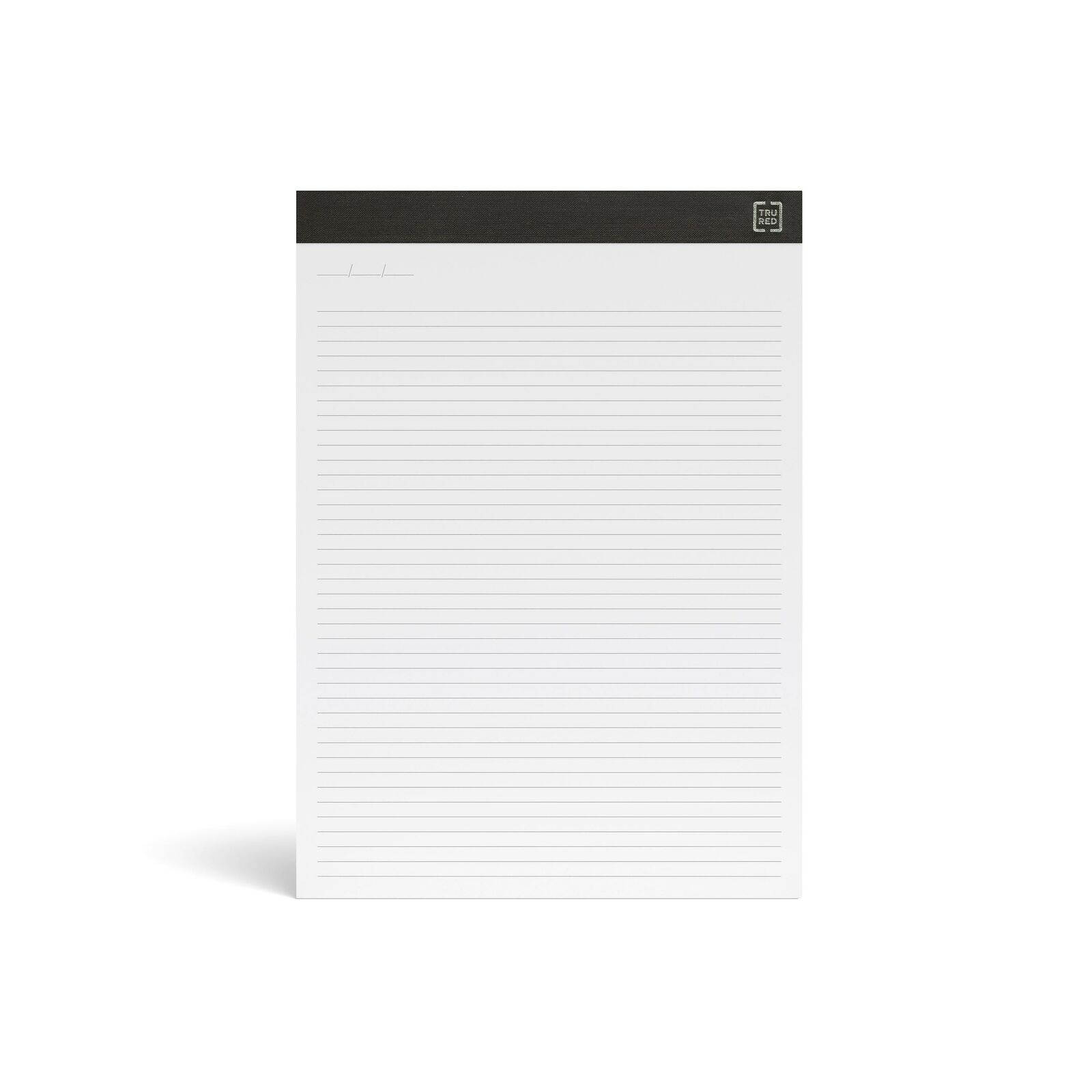 TRU RED Notepads, 8.5" x 11.75", Narrow Ruled, White, 50 Sheets/Pad TR57384