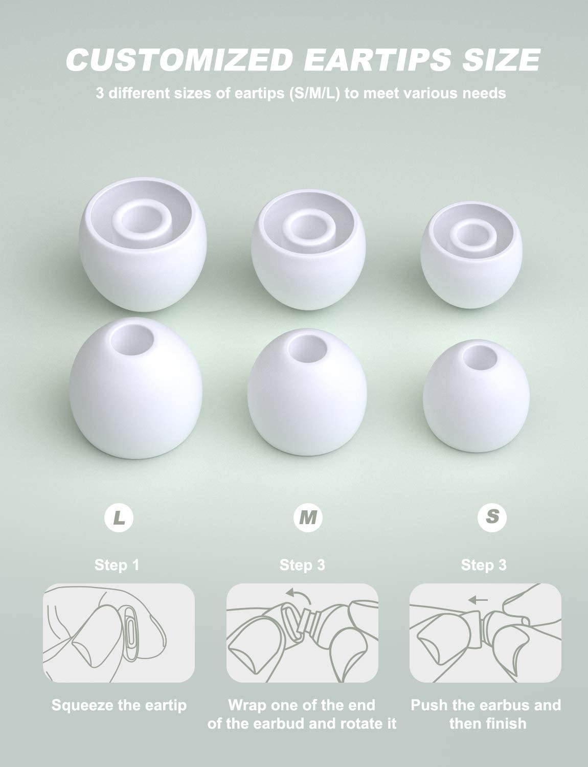 Earbuds Vogek Tangle-Free Flat Cord Ergonomic in-Ear Headphones with Dynamic Crystal Clear Sound Earphones with S/M/L Eartips Compatible with Samsung Android Phone and More-Yellow