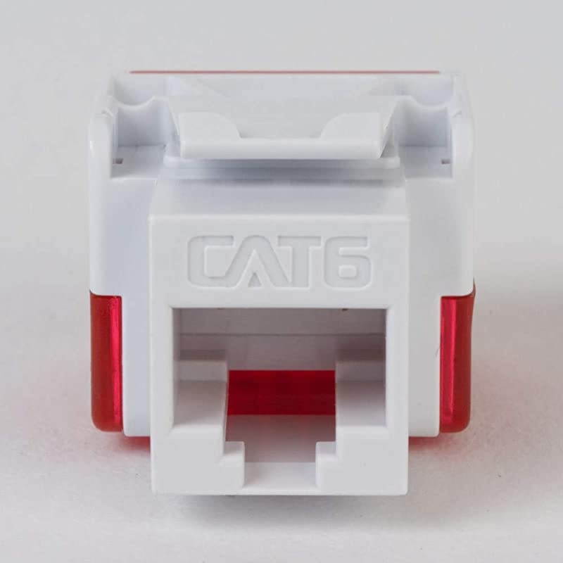 CAT6 RJ45 Keystone Jack for EZ Style White