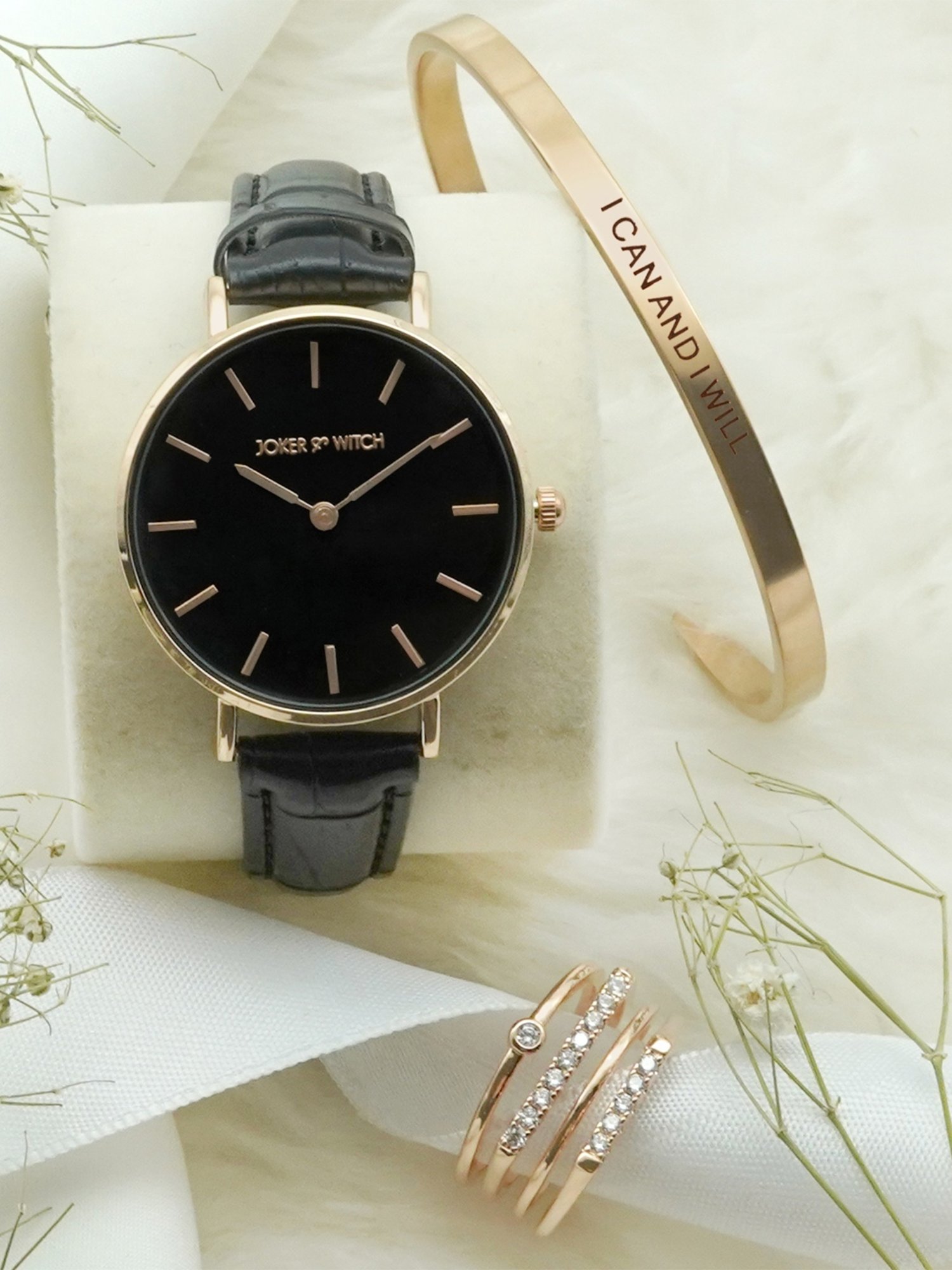 Joker & WItch JWLT272 Analog Watch for Women With Ring, Bracelet