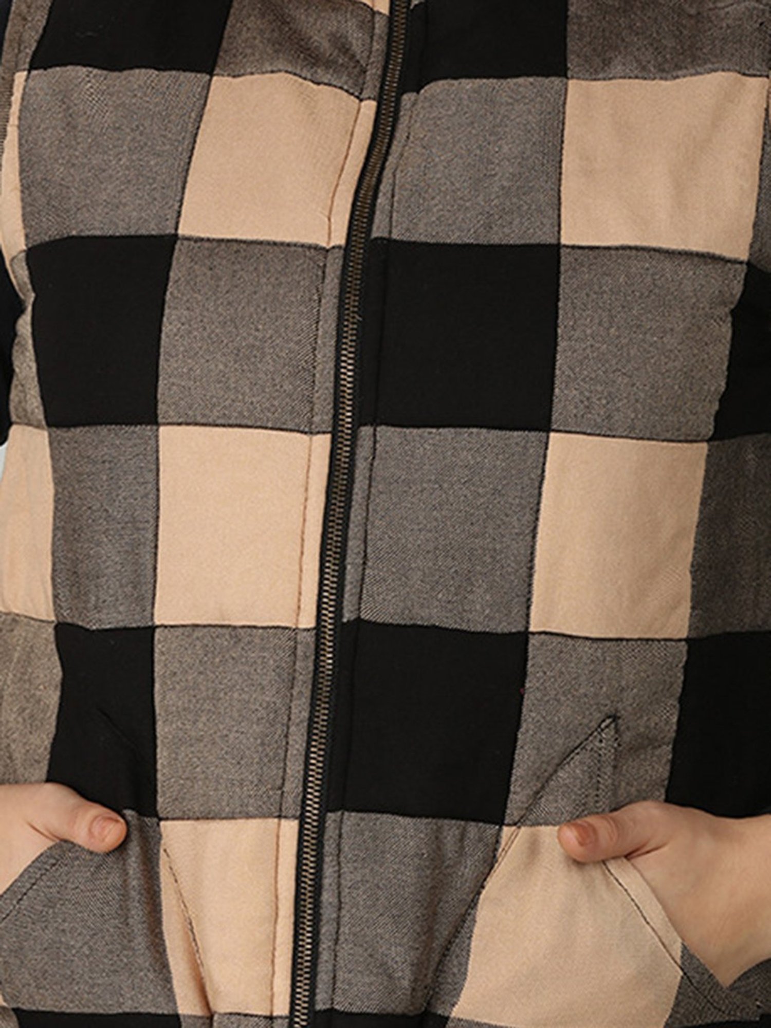 Mustard Multicolor Checks Jacket