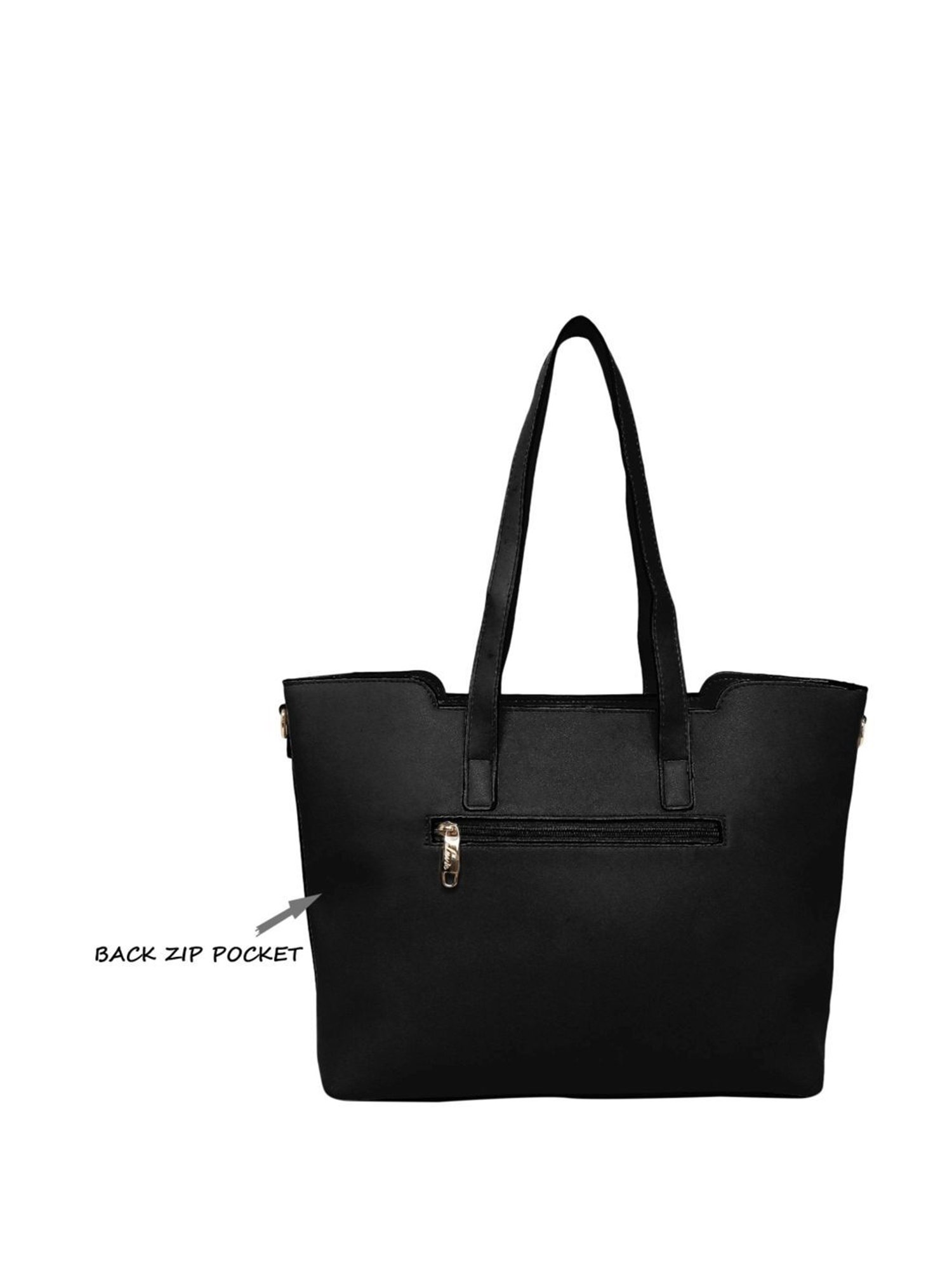 Lavie Roth Black Rivets Medium Shoulder Handbag