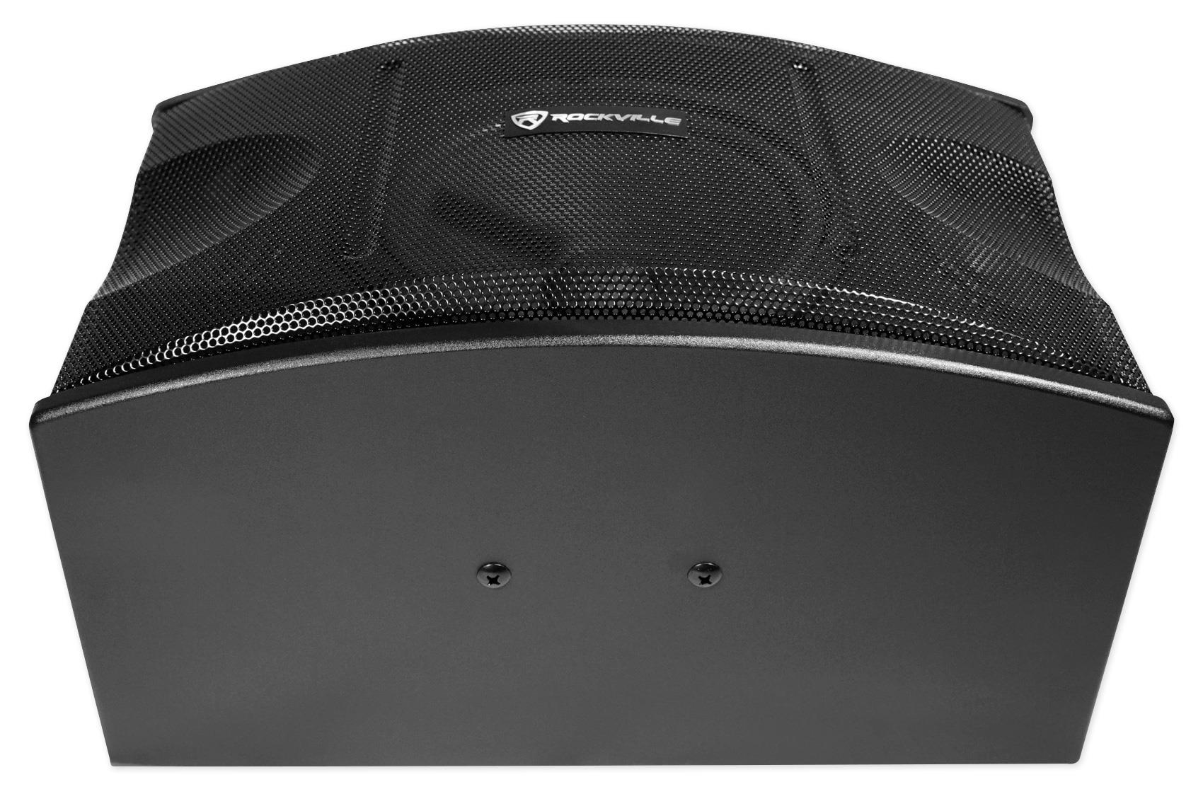 Pair Rockville KPS10 10" 1200w Speakers w/Wall Brackets For Restaurant/Bar/Cafe