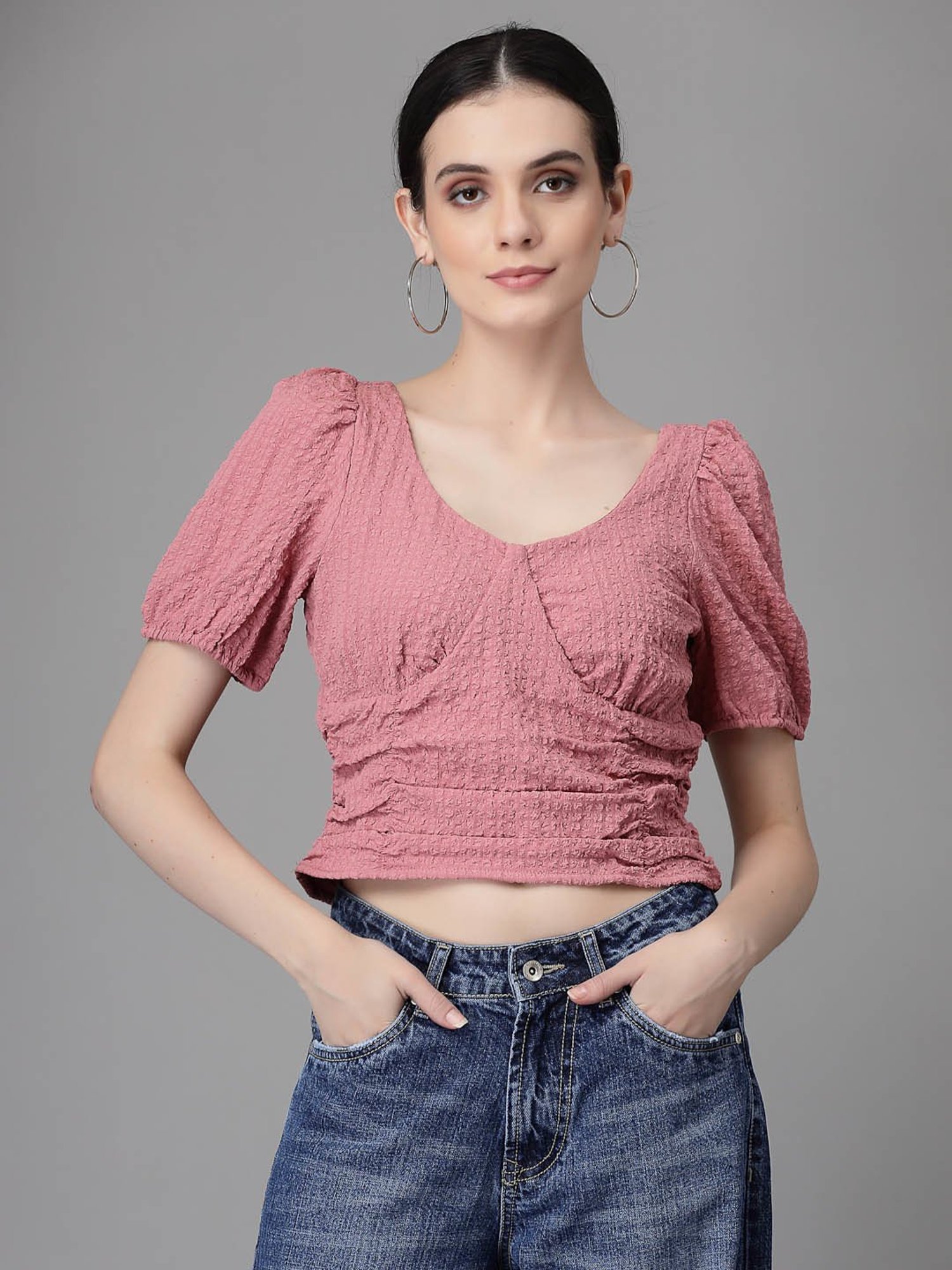 Global Republic Pink Embroidered Top
