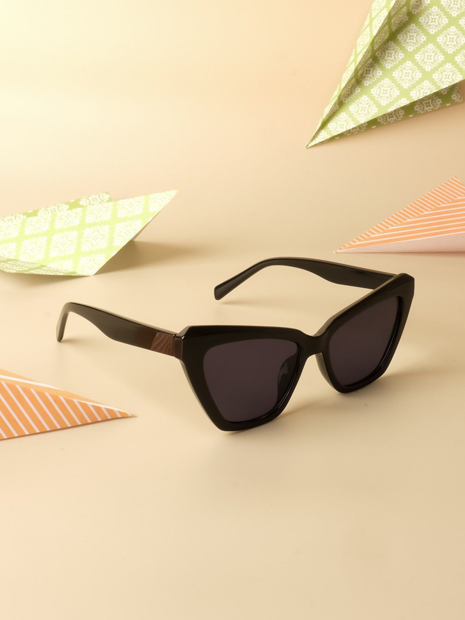 Voyage Black Cat Eye UV Protection Sunglasses for Women