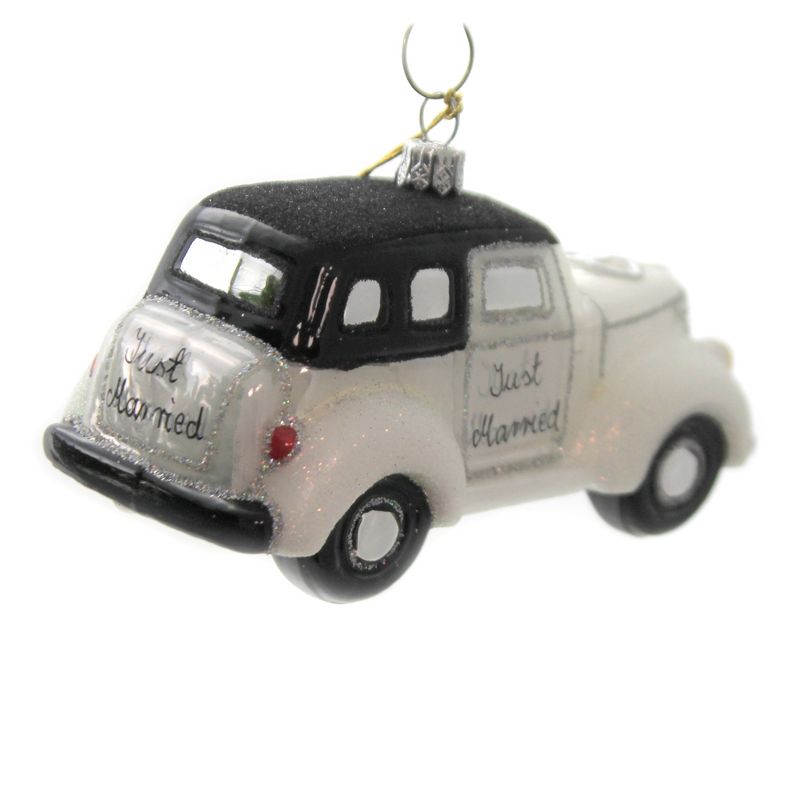 Holiday Ornaments 2.5" Just Married Car Limo Wedding  -  Tree Ornaments