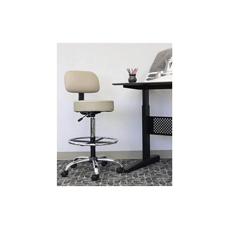Be Well Medical Spa Drafting Sool with Back in Beige