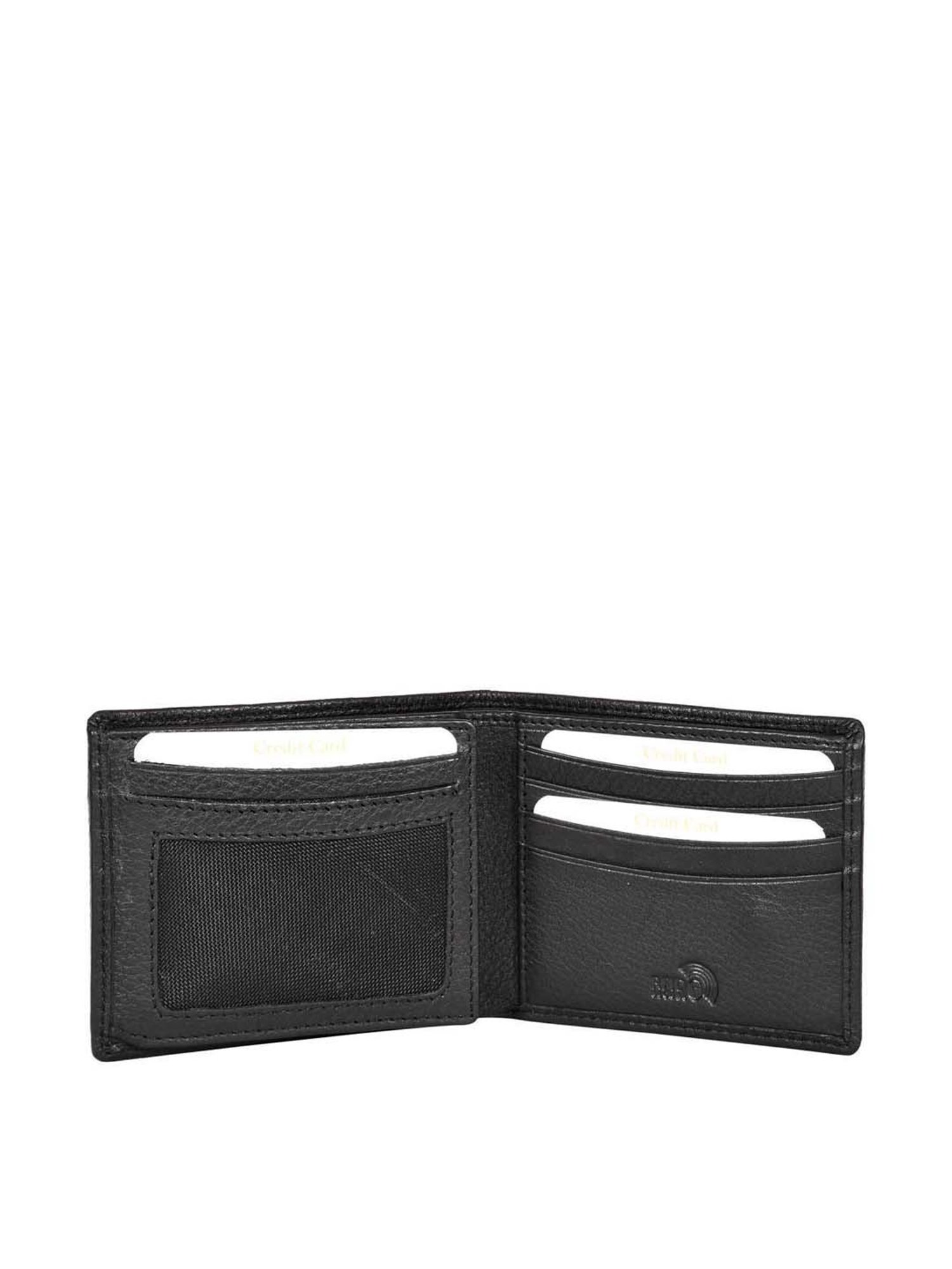 SASSORA Black Casual Leather Bi-Fold Wallet for Men