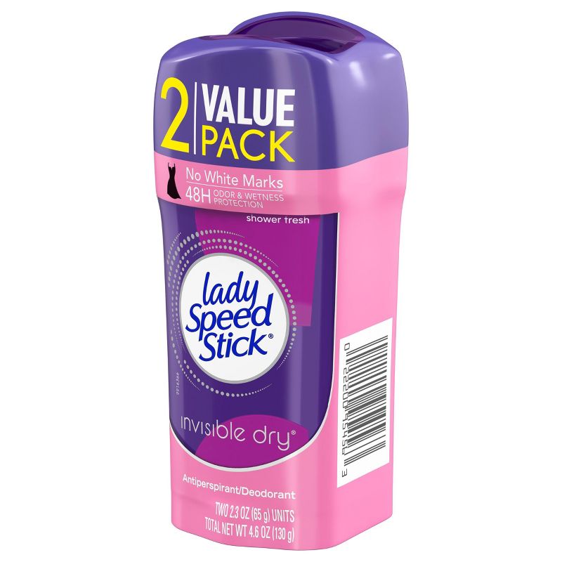 Lady Speed Stick Invisible Dry Antiperspirant & Deodorant for Women - Shower Fresh - 2.3oz/2pk