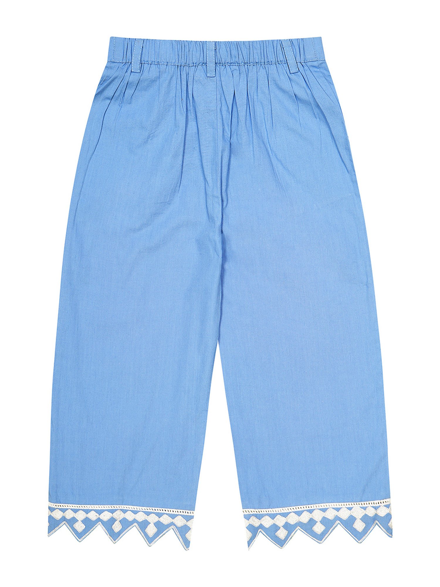 Budding Bees Kids Blue Embroidered Top with Pyjamas