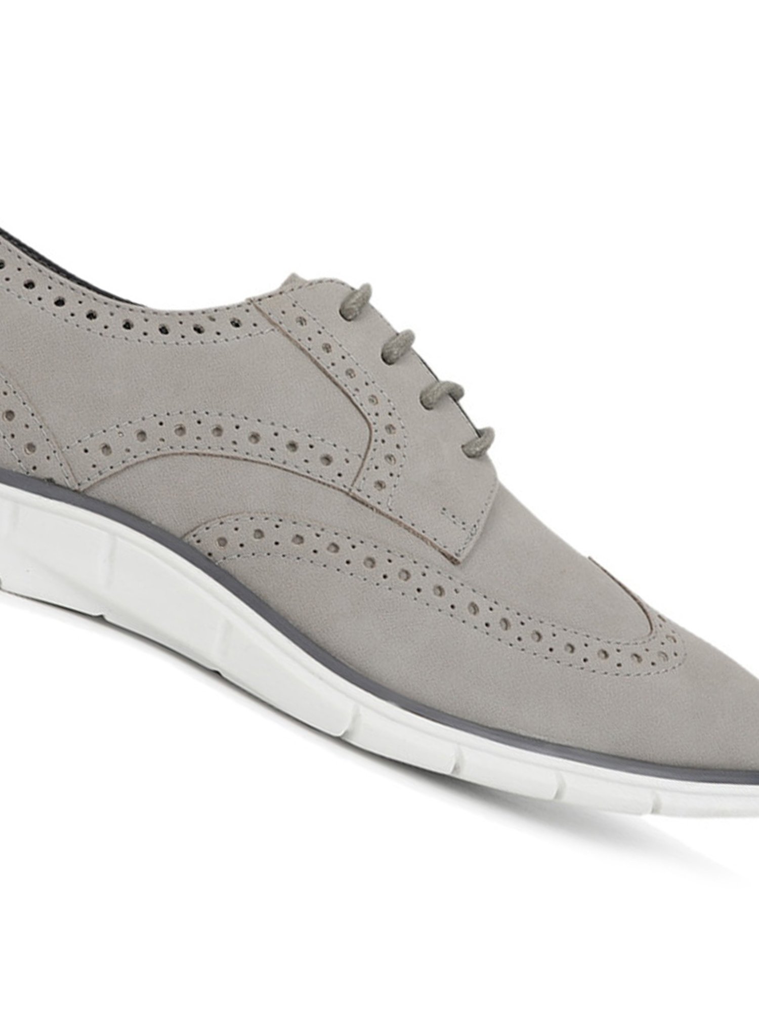Yoho Men's Dove Grey Brogue Shoes