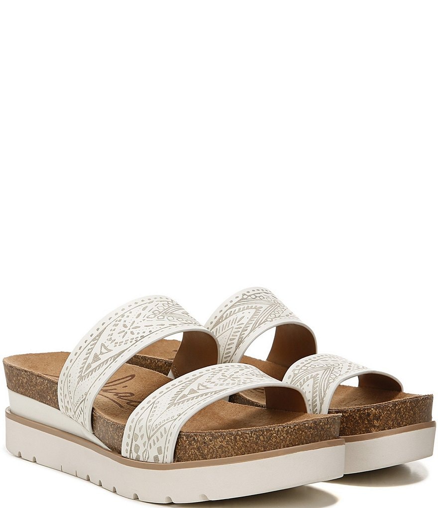 Zodiac Kaia Printed Leather Flatform Slides