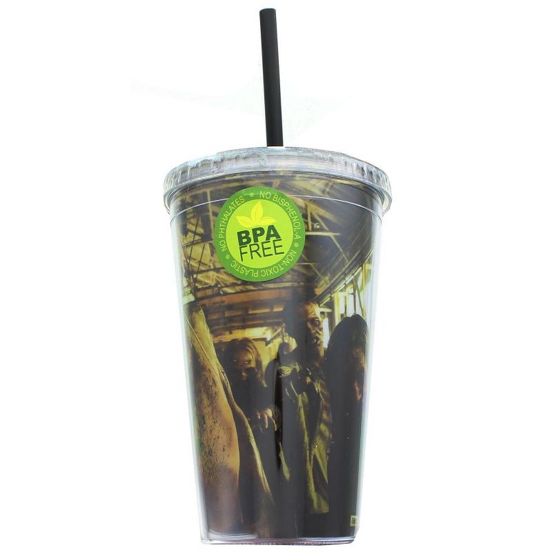 Just Funky The Walking Dead Zombies 16oz Carnival Cup w/ Straw & Lid