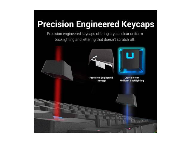 1STPLAYER RGB Gaming Mechanical USB Wired Keyboard DK5.0 Blue Switch Ergonomic 104 Keys NKRO Full Size Customizable Backlight LED Computer Laptop Keyboard for Windows PC Gamers (White)