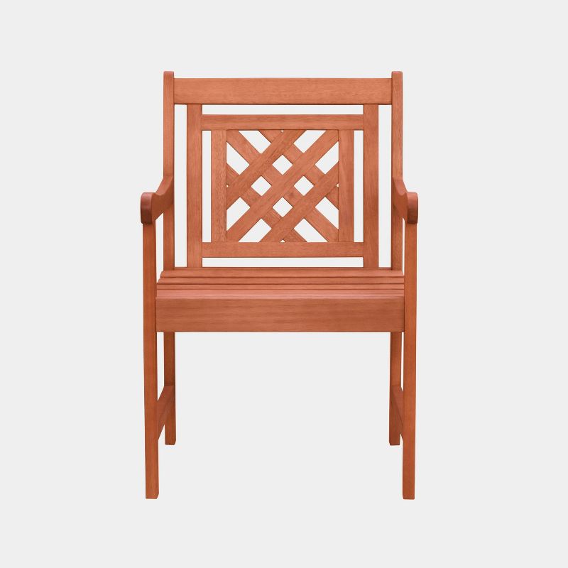 Malibu 7pc Wood Extendable Outdoor Patio Dining Set - Tan - Vifah