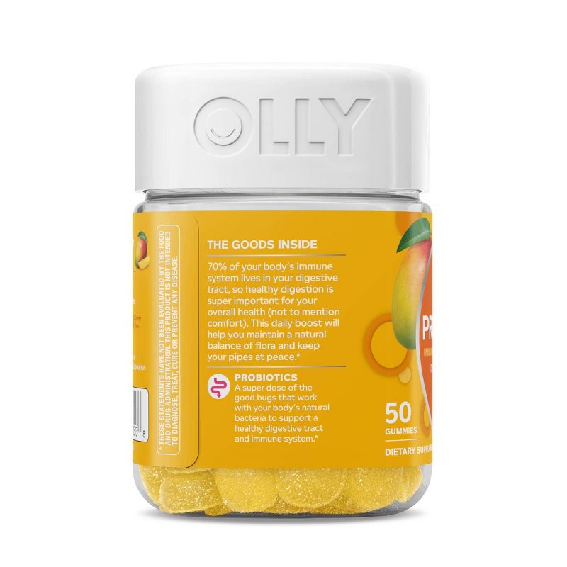OLLY Probiotic Chewable Gummies - Tropical Mango - 50ct