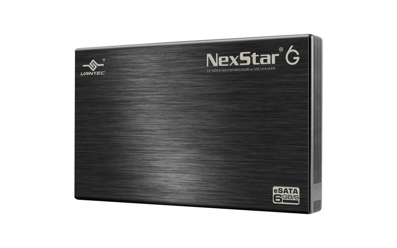 Vantec NexStar 6G NST-266SU3-BK Drive Enclosure Serial ATA/600 - eSATA, USB 3.0 Host Interface - UASP Support External - 1 x 2.5" Bay
