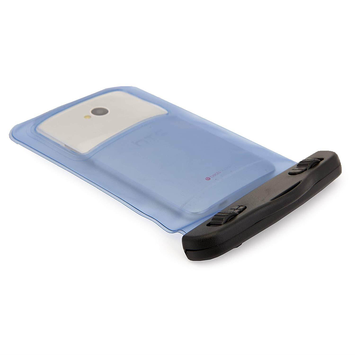 SumacLife Waterproof Pouch with Removable Wristlet for iPhone, S6, M9, Xperia Z3, Moto, Lumia, Fire, Nexus - Retail Packaging - Blue