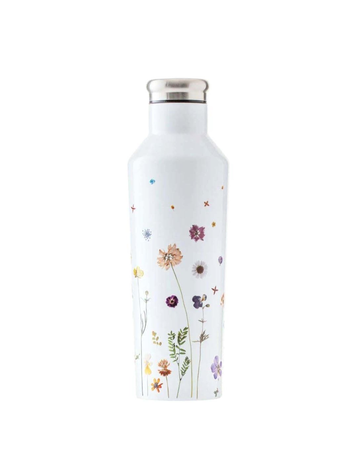 Typhoon Pure Botanics White Stainless Steel Double Wall Water Bottle (0.5 L)